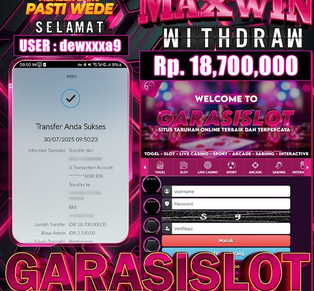 Selamat kepada pemenang kita telah dapat kan jepe bermain di game gacor GARASISLOT bermain di game Fortune of Giza