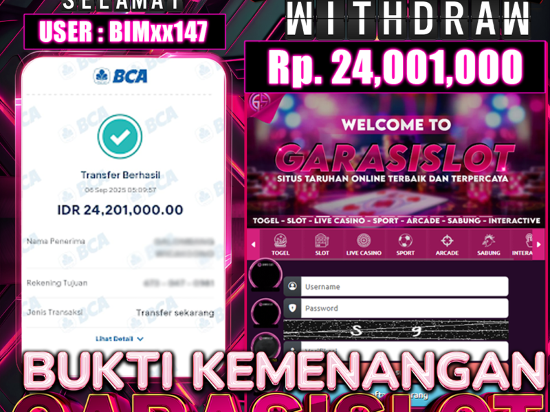 GARASISLOT Bukti kemenanganSugar Rush 1000
