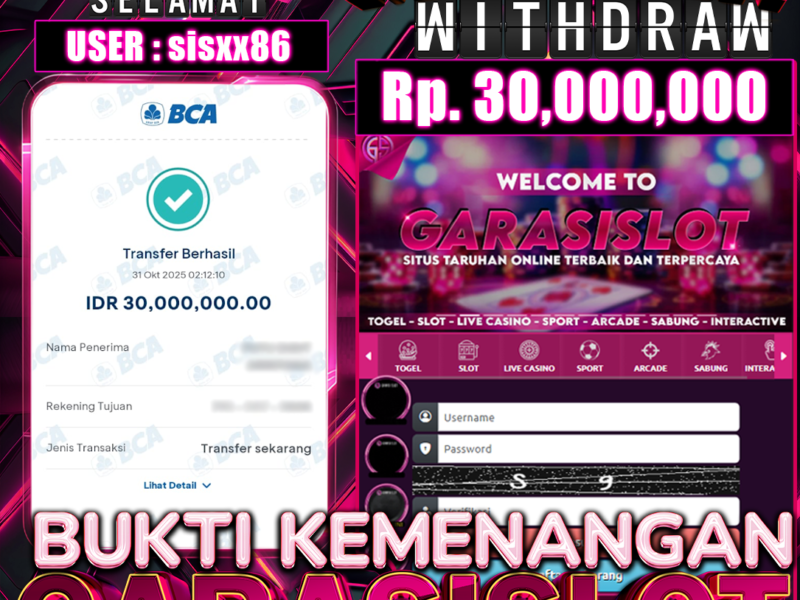 GARASISLOT Bukti kemenangan Big Bass Crash